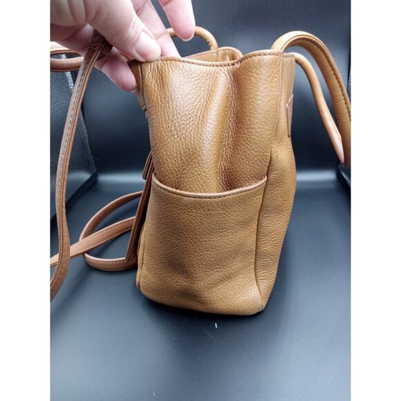 FOSSIL Purse Tan Genuine Leather Crossbody/Shoulder Handbag 75082 - Picture 10 of 16